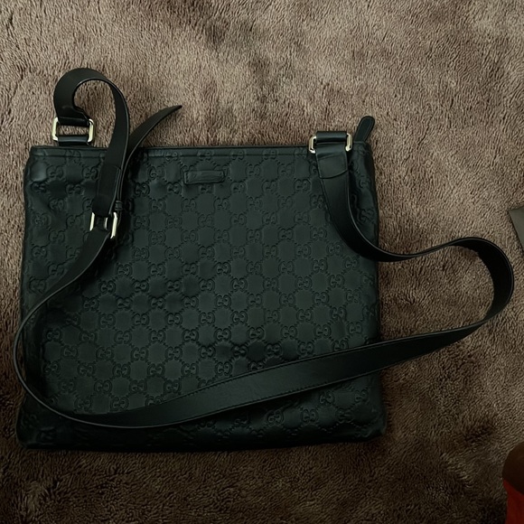 GUCCI LEATHER CROSSBODY MESSENGER BAG - Picture 7 of 7